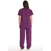 Just Love Solid Stretch Scrub Set for Women Stretchy Mock Wrap Top and Cargo Pants - 3 of 3