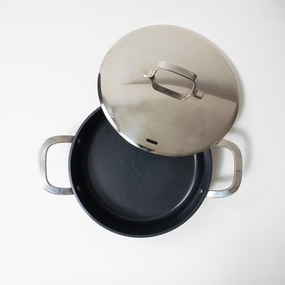Alva Maestro 9.5" Gray Ceramic Nonstick Sauté Pan with Stainless Steel Lid
