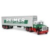 1/64 Green Red Ford LN9000 w/ 40' Dry Goods Trailer Reimer Lines DCP 60-1286 - 3 of 4