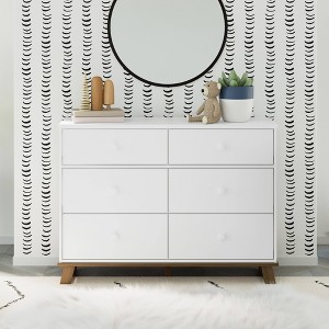 Storkcraft Modern 6-Drawer Double Dresser  - White/Vintage Driftwood - 1 of 4