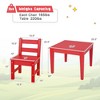 Costway 3PCS Kids Table & 2 Chairs Set Outdoor Heavy-Duty All-Weather Activity Table Set - 4 of 4