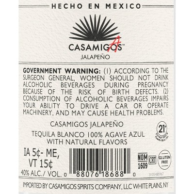 Casamigas Jalapeno Tequila - 750ml Bottle