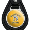 San Jose State University Spartans Logo Black Leather Keychain - 3 of 4