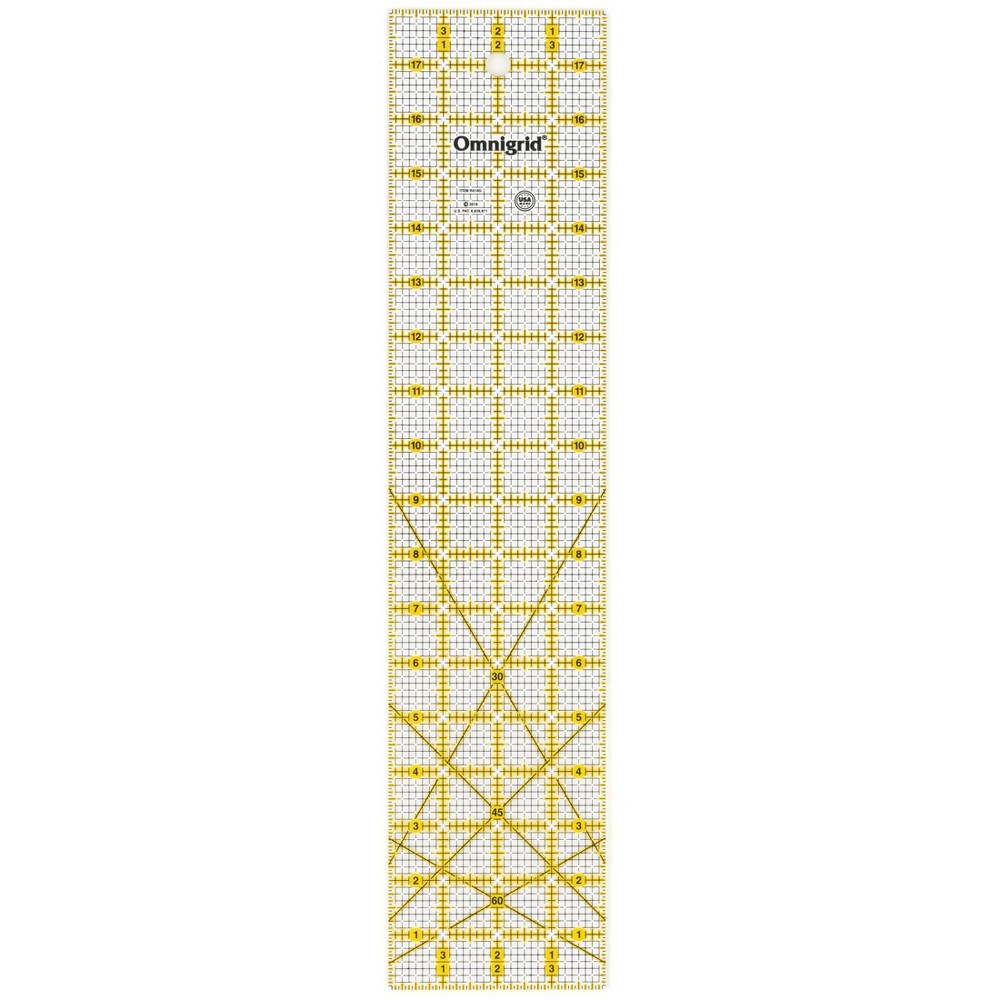Omnigrid 4" x 18" Rectangle Quilting and Sewing Ruler: Sewing Tools, Quilting Supplies, Art & Stationery