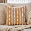 REGALWOVEN Linen Fade-Resistant Modern Striped Throw Pillow Covers 18 x 18 Inch 1 Pc - 2 of 4