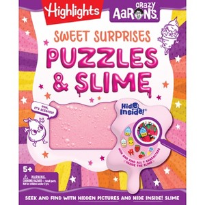Sweet Surprises Puzzles & Slime - (Highlights + Crazy Aaron's Hide Inside! Slime and Hidden Pictures Puzzles) (Hardcover) - 1 of 1