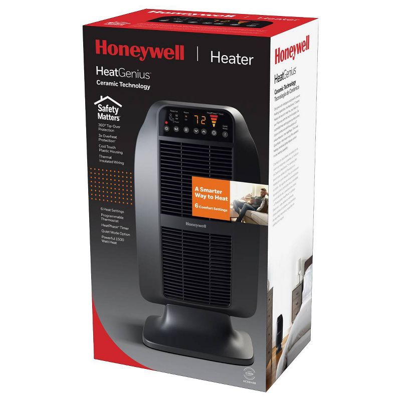 Honeywell Heat Genius Ceramic Heater Black, 5 of 15
