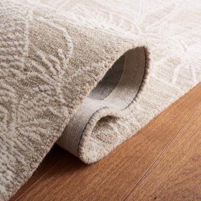 Elegance Hand-Tufted Beige/Ivory Wool Rectangular Area Rug