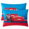Kids' Lightning McQueen Cars Pillow with Bonus Solid Sheet Set - 3 of 4