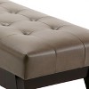 NicBex 40.2" Storage Bench Rectangle Mid Century Faux Leather Tufted Ottoman Bench for Bedroom, Entryway - 3 of 4