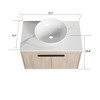 ChicFurnit Bathroom Vanity 30 Inch Wall Mounted Vanity with Ceramic Basin Soft Close Door for Bathroom, Beige, 29.5"*18.9"*23.8" - 3 of 4
