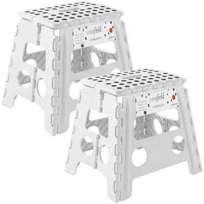 Casafield 13 Folding Step Stool With Handle Set Of 2 White   GUEST 0f97e332 43a9 48c0 Adea A376c04b29ee