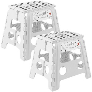 Casafield (Set of 2) Folding Step Stools with Handle, Collapsible Foot Stools for Use in Kitchen and Bathroom - 1 of 4