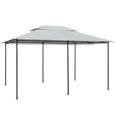 vidaXL Garden Marquee with Curtains 157.5"x118.1" White