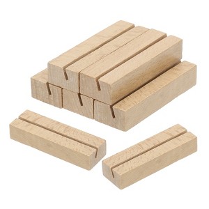 Unique Bargains Photo Menu Display Memo Wood Place Card Holders 5 Pcs 3.15" - 1 of 4