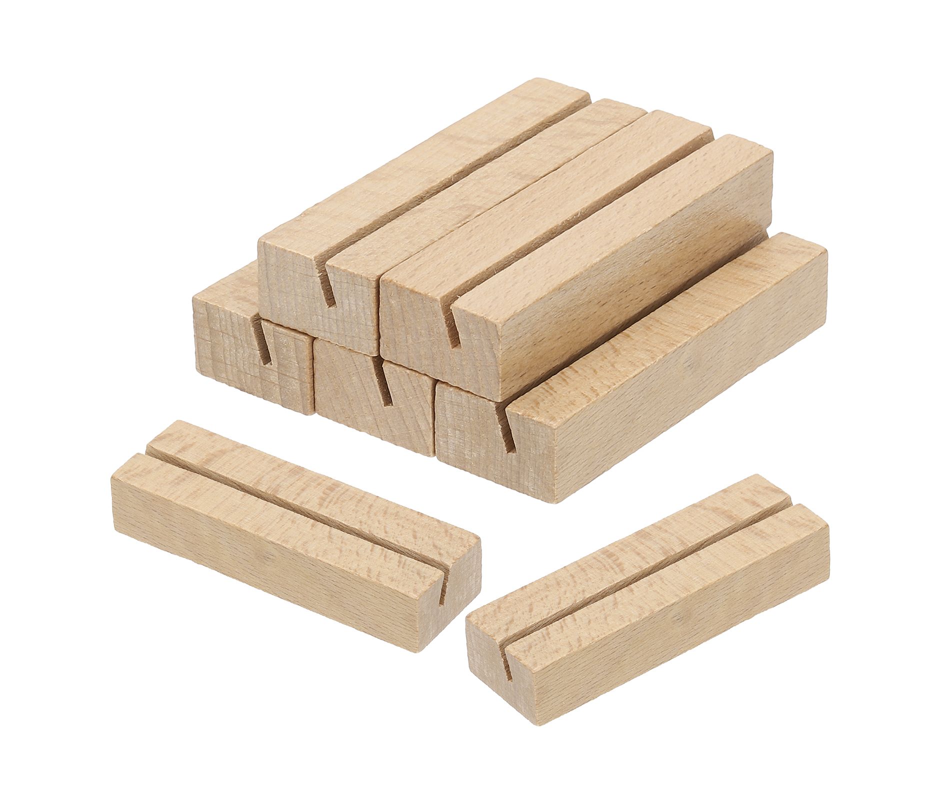 Unique Bargains Photo Menu Display Memo Wood Place Card Holders 5 Pcs 3.15" Wood