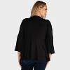 24seven Comfort Apparel Womens Plus Flared Bell Sleeve Open Front Cardigan - 2 of 3