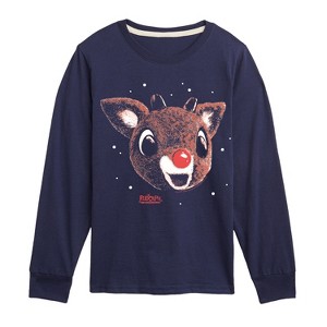 Boys' - Rudolph - Rudolph Portrait Long Sleeve Graphic T-Shirt - 1 of 3