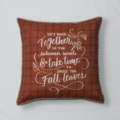 Walk Together Printed Throw Pillow Brown - Threshold™