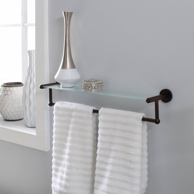 Shelf with Towel Bar Chrome - Organize It All, 4 of 7