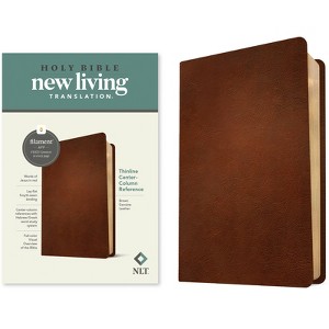 NLT Thinline Center-Column Reference Bible, Filament Enabled (Genuine Leather, Brown, Red Letter) - (Leather Bound) - 1 of 1