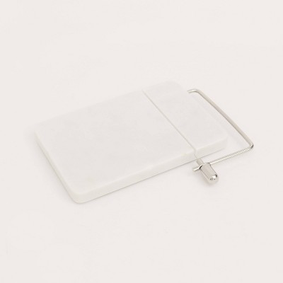 9 x 6 Marble Cheese Slicer Cutting Board White - Threshold™