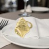 Unique Bargains Napkin Rings Stainless Steel Gold Tone 1 Pcs - 3 of 3