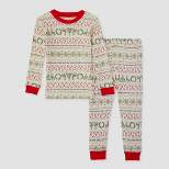 Burt's Bees Baby® Toddler 2pc Fair Isle Organic Cotton Pajama Set - Red