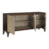 Treasure Trove Accents Three Door Credenza Ogallala Distressed Brown/Tan: Hand-Carved, Iron Feet, Adjustable Shelves - 4 of 4