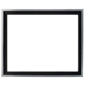Creative Mark Illusions Floater Frame for 3/4" Depth Stretched Canvas Paintings & Artwork - [Black with Silver Edge] - 1 of 4