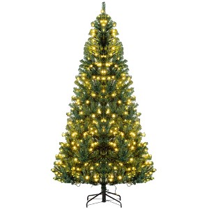 TopComfy Christmas Tree Stand 7.5ft Prelit Douglas Fir Artificial Tree with Realistic Branches, Green, 47.3"*47.3"*88.5" - 1 of 4