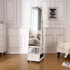 360 Swivel Jewelry Armoire with Full Length Mirror and LED lights - 3 of 4