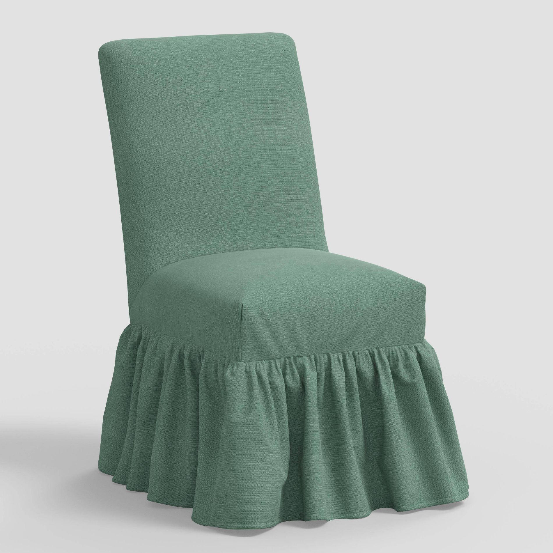 Ruffled Slipcover Dining Chair in Linen Seaglass - Threshold™ designed with Studio McGee