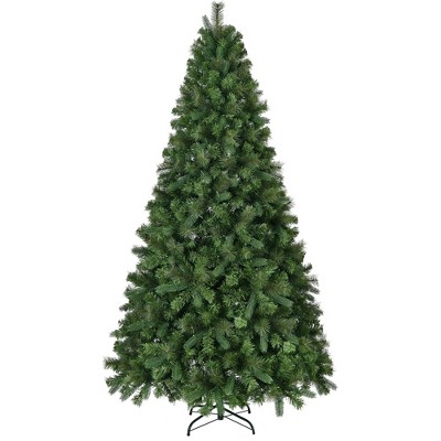 SUGIFT 6ft Premium Artificial Christmas Tree Pine Hinged Xmas Tree W/1000 Branch Tips & Metal Stand
