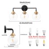 POWLIG 22.44-in 3-Light Black Gold Modern Dimmable Bathroom Vanity Light with Clear Glass Shade - 3 of 4