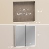 Alita 36" x 32" Medicine Cabinet with Mirrors and Lights, Bathroom Cabinet with 3 Light Mode, Anti-Fog, Dimmable, Memory Function, Outlet, Silver - 2 of 4
