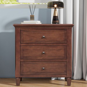 Accent Cabinet Modern with 3 Drawers and Smooth Gliding Rails for Bedroom Sofa Couch Office 28W - 3irtyhousy - 1 of 4