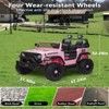 Jojoka 24V 2 Seater Ride on Toys for Kids, Ride on Truck with Remote Control, 20" Wide Seat, MP3, Lights, Powered Car Wheels for Boys Girls - 2 of 4