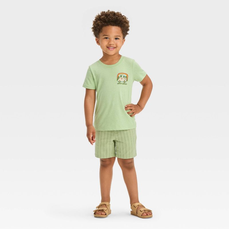 Toddler Boys&#39; Happy Camper Short Sleeve Graphic T-Shirt - Cat &#38; Jack&#8482; Green, 5 of 6