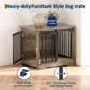 32" Dog Crate Furniture, Chew-Resistant Indoor Dog Kennel with Sliding Barn Door, Wooden Decorative Dog Cage End Table for Small/Medium Dogs - 4 of 4