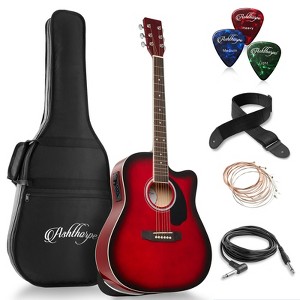 Ashthorpe Full-Size Cutaway Dreadnought Acoustic Electric Guitar Package with Premium Tonewoods - 1 of 4