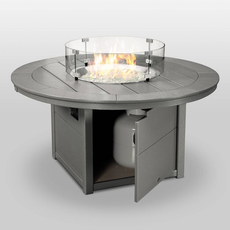 POLYWOOD Round 48" Outdoor Fire Pit Table, 3 of 8