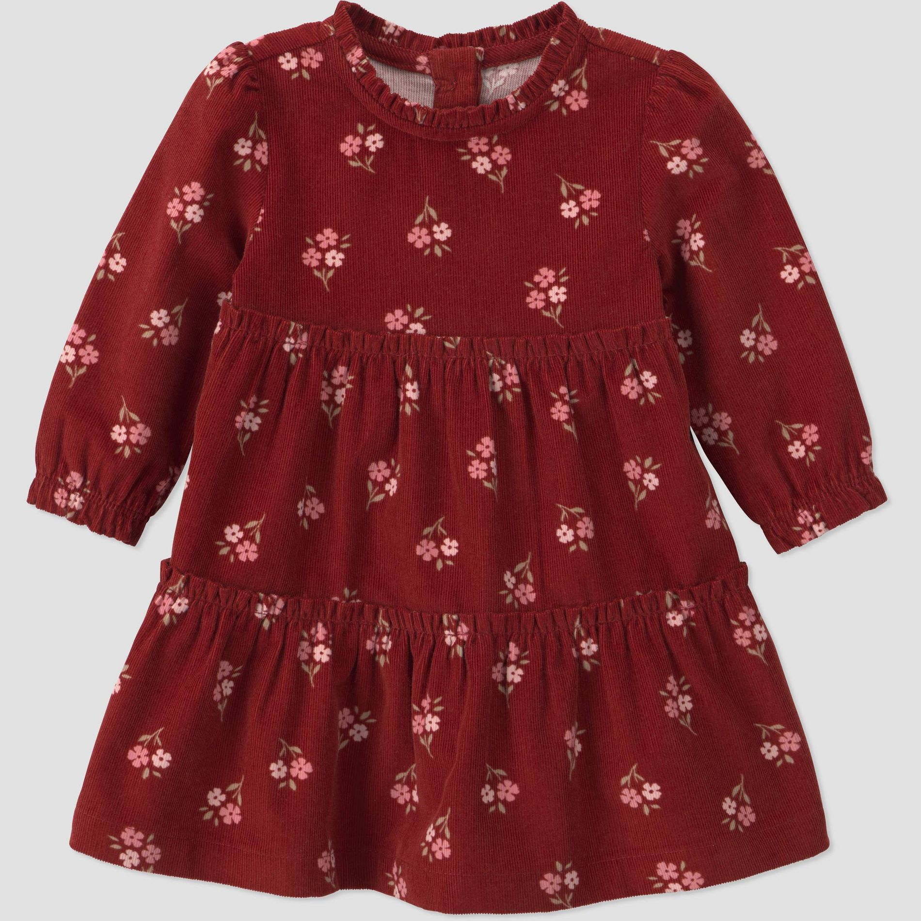 Carter's Just One You® Baby Girls' Floral Corduroy Dress - Maroon