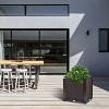 NAYSAYE Planters Raised Garden Bed Self Watering Tray Durable PP Material for Outdoor Garden Patio Balcony, Brown, 11.8"*11.8"*13.8" - 2 of 4