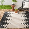 7'9" x 10'2" New York Patio Sofia Leon Indoor/Outdoor Rug Black/Ivory - Nicole Miller: UV & Weather-Resistant - 2 of 4