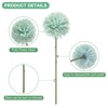 Unique Bargains Plastic Silk Durable Artificial Chrysanthemum Ball Flowers 11" - 2 of 4