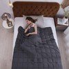 Dark Grey Weighted Blanket, 48x72, 15lbs, Cooling, Breathable, Washable, Microfiber with Glass Beads - 3 of 4