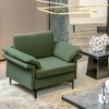 Costway Set of 2  Upholstered Single Sofa  Fabric Accent Armchair Metal Legs - 3 of 4