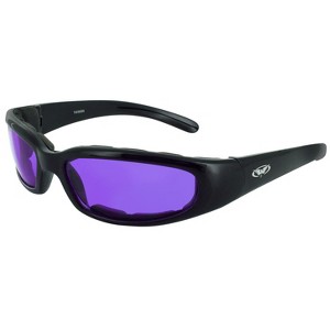 Global Vision Eyewear Chicago Safety Motorcycle Glasses with Purple Lenses - 1 of 4