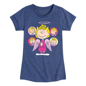 Girls' - Peanuts - Sally Angel Fitted Short Sleeve Graphic T-Shirt - 1 of 4